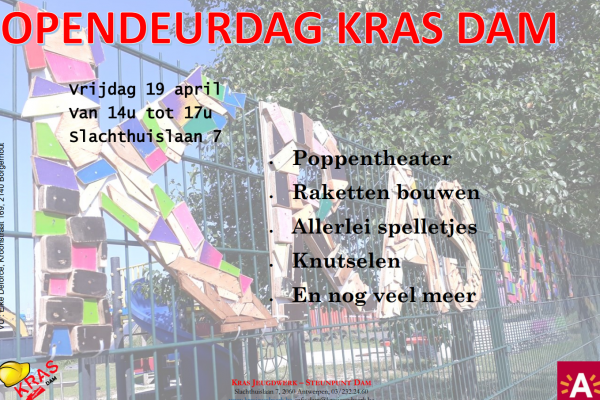 Flyer Opendeurdag Kras Dam